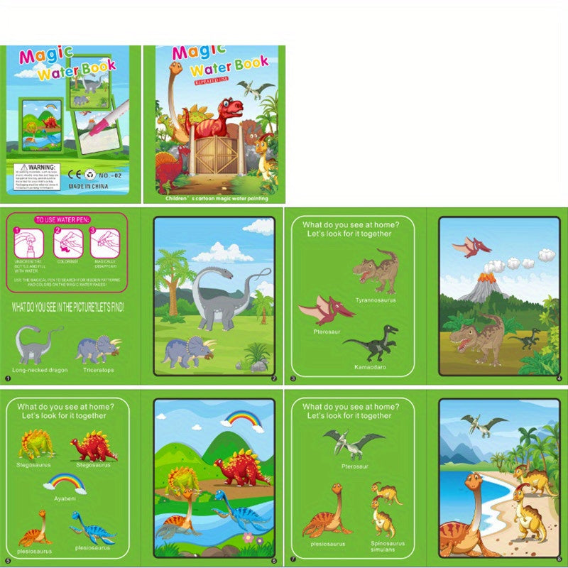 Water Drawing Book for Kids Reusable Coloring Book Sensory Toys