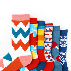 6 Pairs Funny Cozy Unisex Cotton Socks
