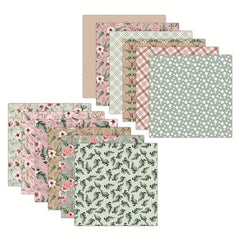 12pcs Flower Dot Marble Pattern DIY Material Scrapbook Background Paper