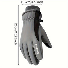 Men's Ski Gloves Touch Screen Winter Mountaineering Windproof Warm Thickened