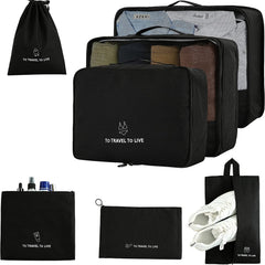 7pcs Travel Storage Bag Set Luggage Organizer Accessories Lightweight