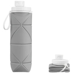 600ml Collapsible Water Bottle Leakproof Heat Resistant Silicone Travel Bottle