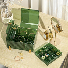 Clear Jewelry Box Case Bracelets Rings Earring Organizer Box