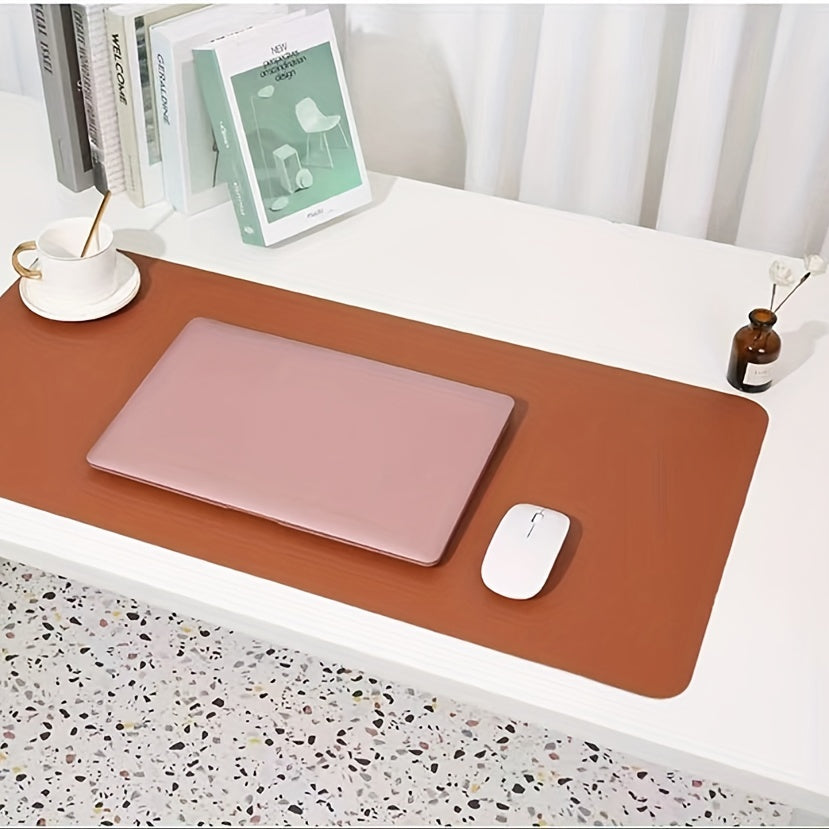 Stylish Medium Brown Leather Mouse Pad