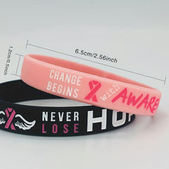 5pcs Hope and Courage Silicone Bracelet Wristband for Inspiration