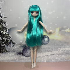 81 inch Cartoon 3D Face Dolls with Flexible Joints Vibrant Flat Body Girls