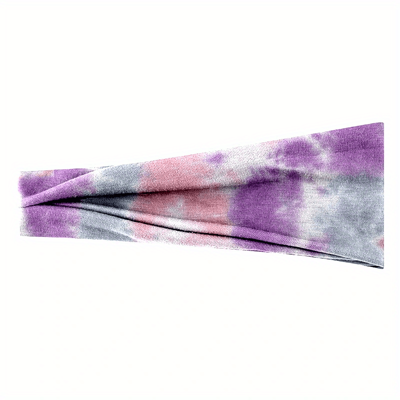 Tie Dye Sports Headband Yoga Sweat Absorption Turban Fitness Hairband