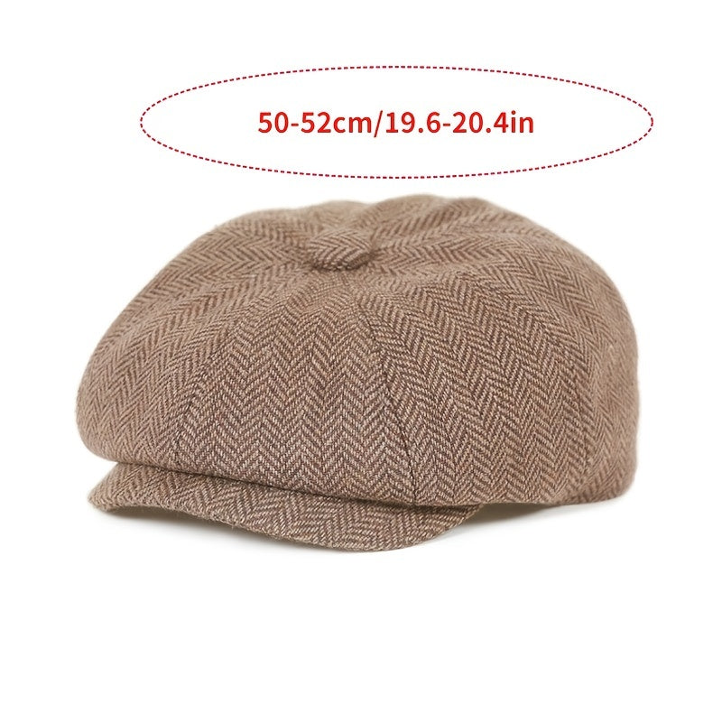 Boys Vintage Beret Newsboy Cap Flat Top Cap