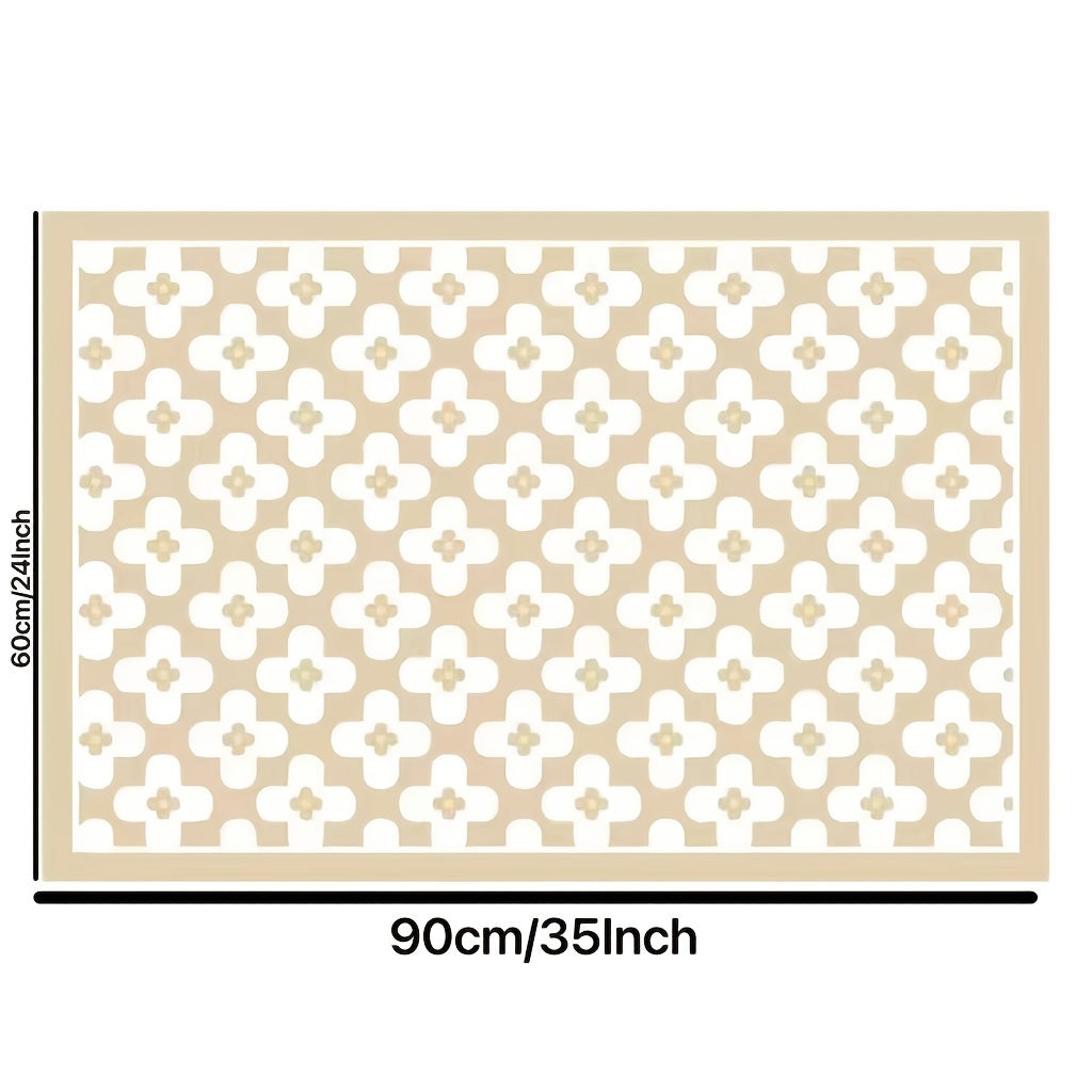 Vintage Flower Carpet Entrance Mat Living Room Bedroom
