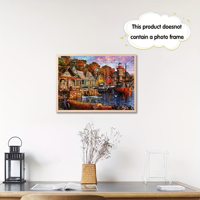 1000pcs Mini Jigsaw Puzzle House Boat Scratch Resistant Waterproof