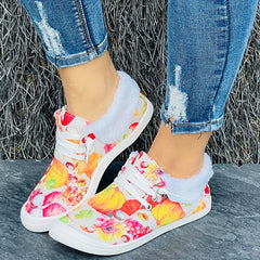 Women's Christmas Santa & Pumpkin Pattern Sneakers