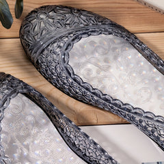 Women's Jelly Flat Sandals Hollow Out Slip On Soft Sole Shoes