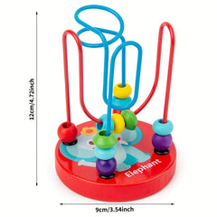 5 in 1 Montessori Wooden Toys Preschool Education Musical Xylophone Beadwork