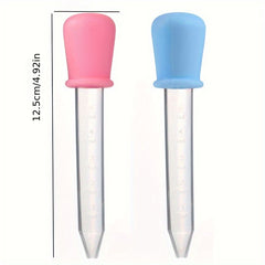 Clear Silicone Pipette 5ml Graduated Liquid Dropper Random