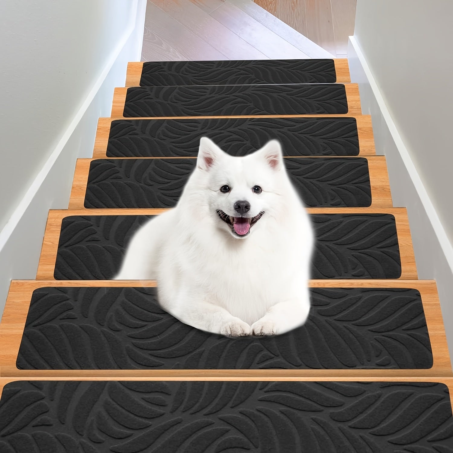 7pcs Stair Treads Non Slip Carpet Tape Set Of 7 Leaf