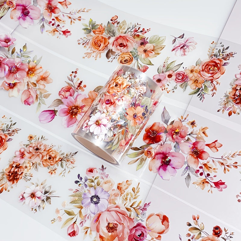 2m Laser Flower PET Tape for Journaling Planner DIY Craft