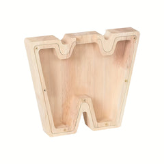 Personalized Wooden Letter Piggy Bank for Kids Boys Girls