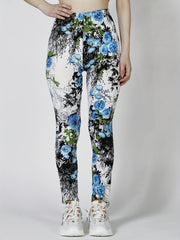 Floral Print Skinny Leggings Casual Stretchy Leggings