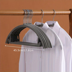 10pcs Flocking Hanger Organizer Non-slip Clothes Support