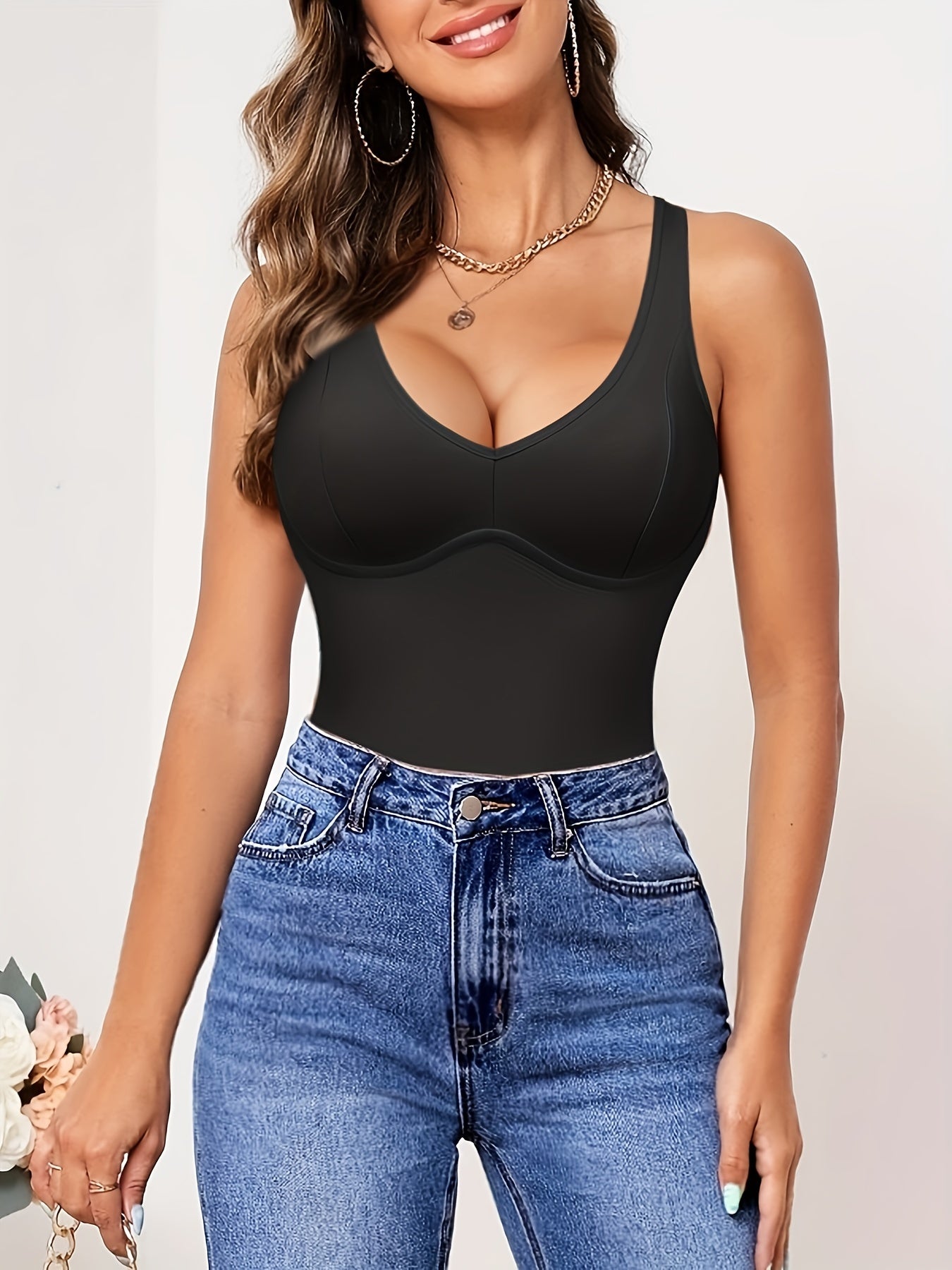 V Neck Tummy Control Slimming Body Shaper Women's Underwear