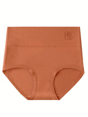 4pcs Solid Comfy Breathable Panties Women's Lingerie