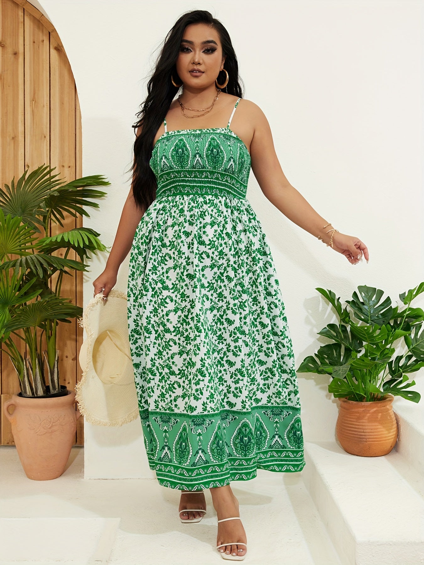 Boho Floral Maxi Cami Dress