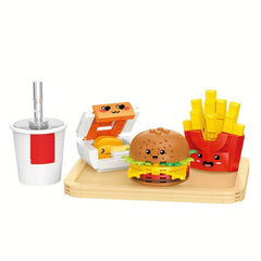 261pcs Burger Fries Chicken Building Block Toys
