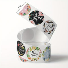 500pcs Thank You Sticker Round Labels Dragees Candy Bag Wedding Stickers