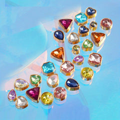 26 PCS Shoe Charms Buckles Colorful Crystal Diamond Rhinestones Decoration