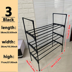 1pc Layer Shoe Rack Shoe Organizer Iron Shoe Storage Shelf for Narrow Spaces