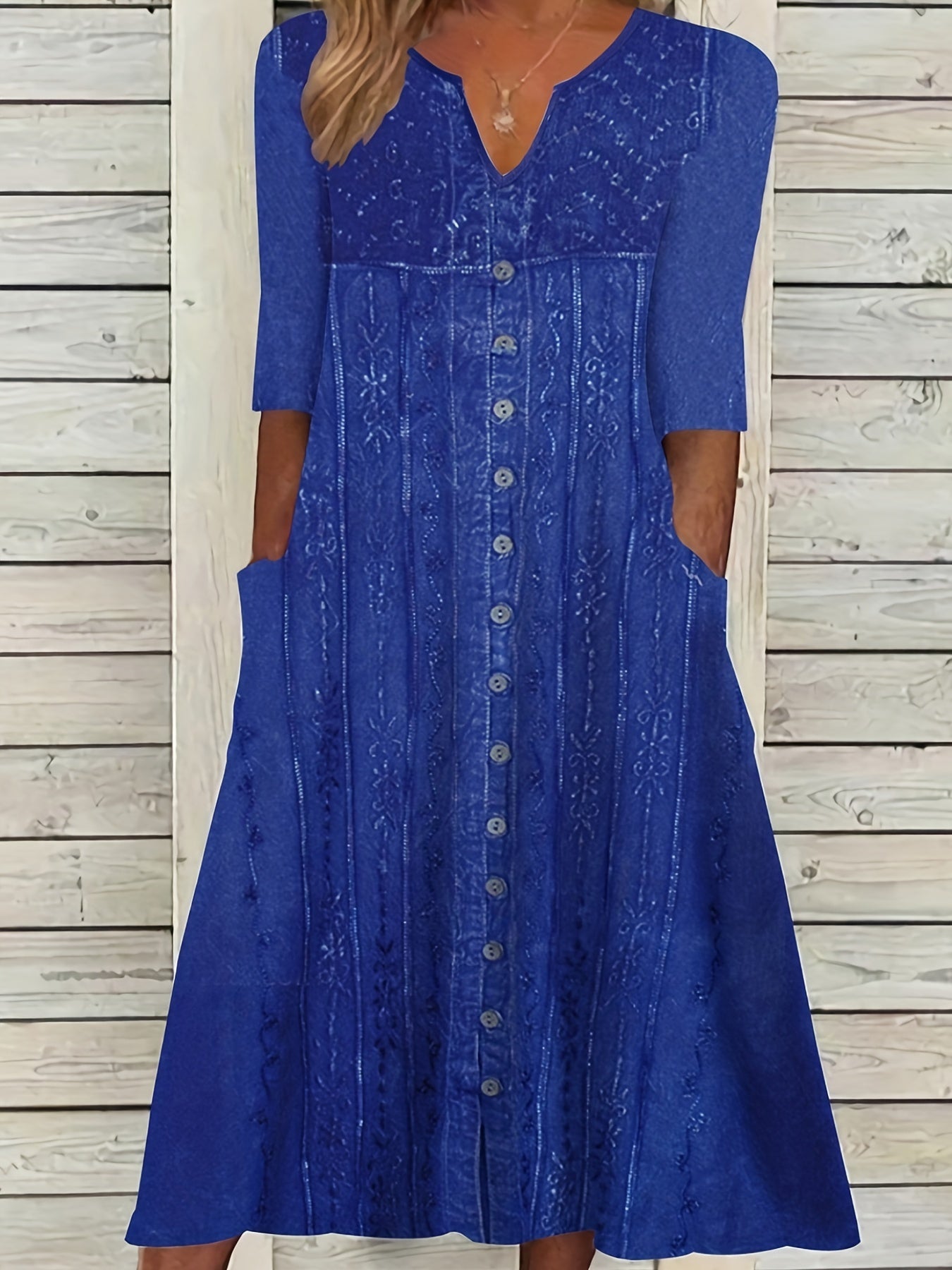Casual Dress Women's Plus Print Short Sleeve Stretch Dress