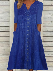 Casual Dress Women's Plus Print Short Sleeve Stretch Dress