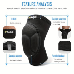 2pcs Volleyball Knee Pads Thick Sponge Support for Sports