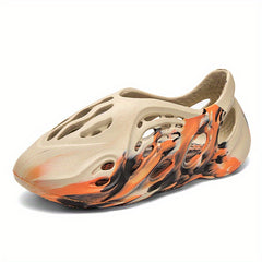 Men's Camo Hollow Out Foam Slides Clogs Non Slip Beach Sandals