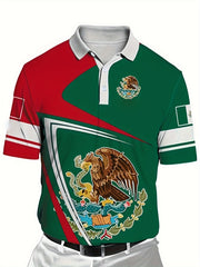 Eagle Block Pattern Men's Custom Fit Polo Shirt