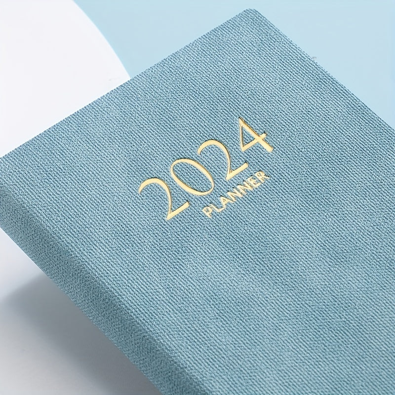 English Calendar Book Faux Leather Monthly Index Notebook Daily Plan