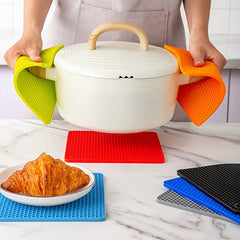 Silicone Insulated Mat Square Heat Insulating Pad Non-slip Placemat