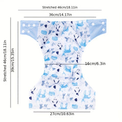 Adjustable Washable Cloth Diaper for Boys Girls with Microfiber Insert