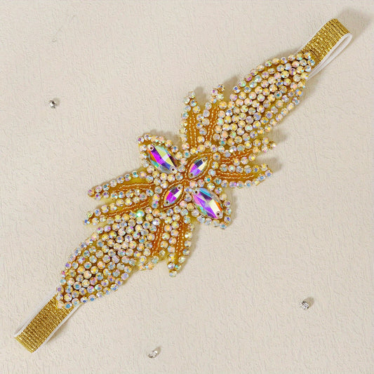 Elastic Rhinestone Headband for Women
