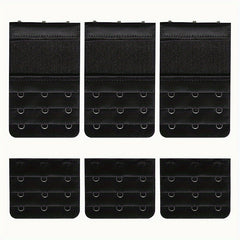 6pcs 3 Hooks Bra Strap Extenders Comfortable Adjustable Band Women's Accessories