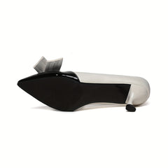 Bowknot Stiletto Heels Point Toe Dress Pumps