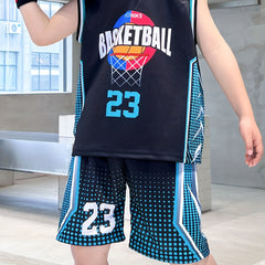 Boys Basketball Tank Top Shorts Set for Summer