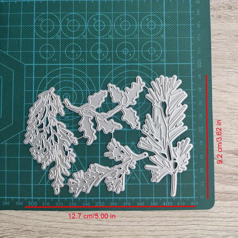 Leaves Set Frame Metal Cutting Dies Scrapbooking Silvery Carbon Steel Embossing