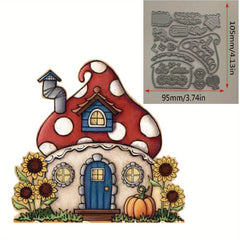Halloween Pumpkin House Carriage Metal Cutting Die for DIY Scrapbooking
