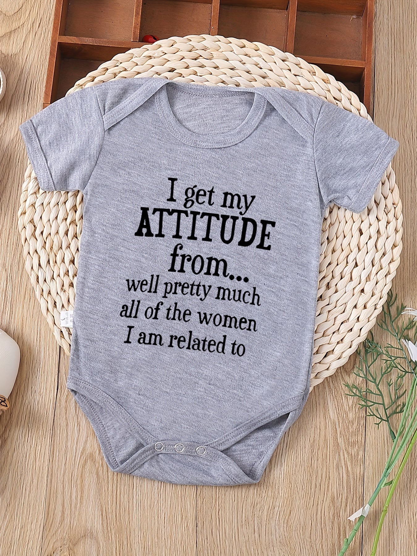 Baby Girls Casual Slogan Graphic Print Onesie