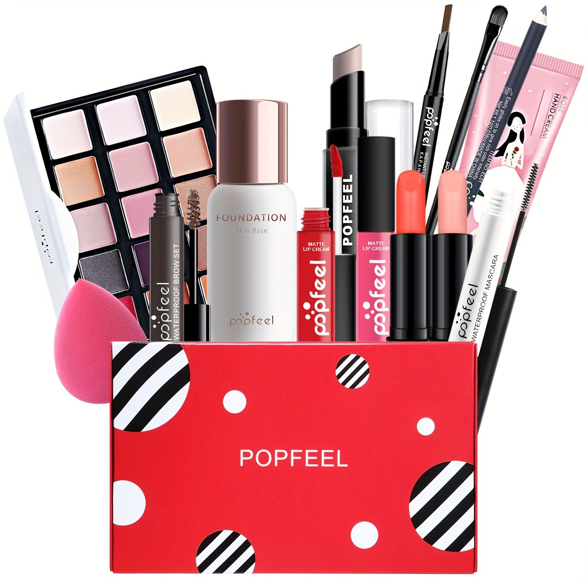 Complete Makeup Kit with Eyeshadow Palette & Lip Gloss Set