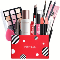 Complete Makeup Kit with Eyeshadow Palette & Lip Gloss Set