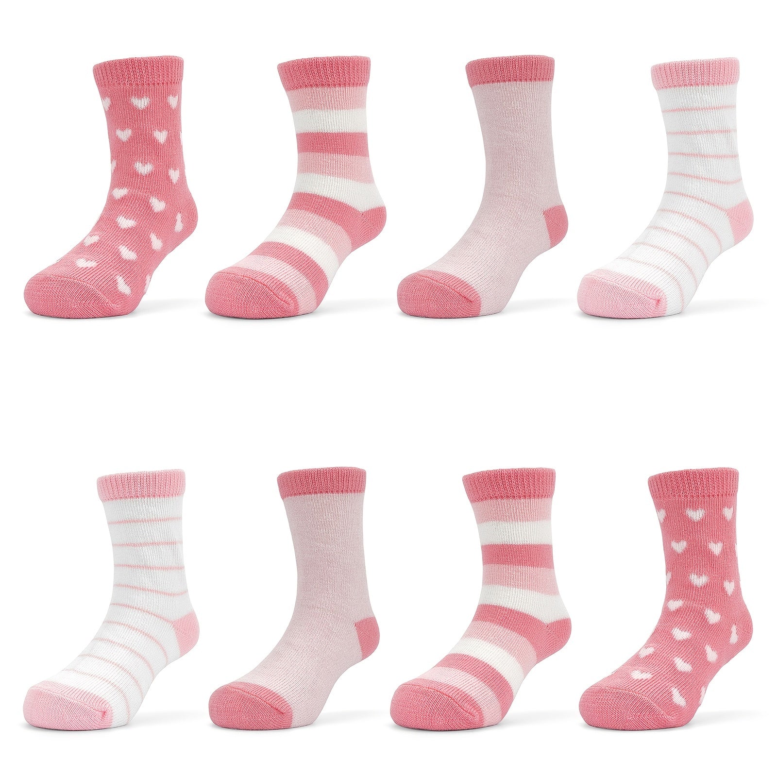 Kids Striped Non slip Crew Socks for Boys and Girls