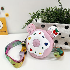 Girls' Donut Silicone Coin Purse Crossbody Bag