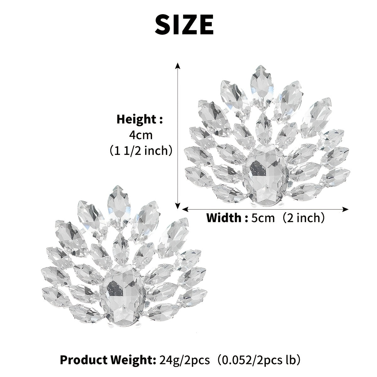 Crystal Shoe Clips Rhinestone Wedding Bridal Shoe Buckles
